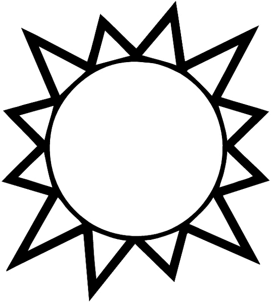 Sunshine symbol vinyl sticker. Customize on line. Seasons and Sun Moon Stars 082-0194